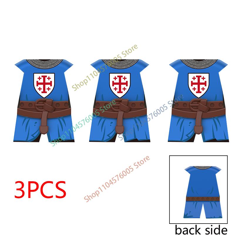 MOC Castello Medievale Cavaliere Armatura Figura Parti Blocchi da Costruzione Tempio Aquila Nera Cavaliere Guerriero Armi Accessorio Mattoncini Giocattolo T01