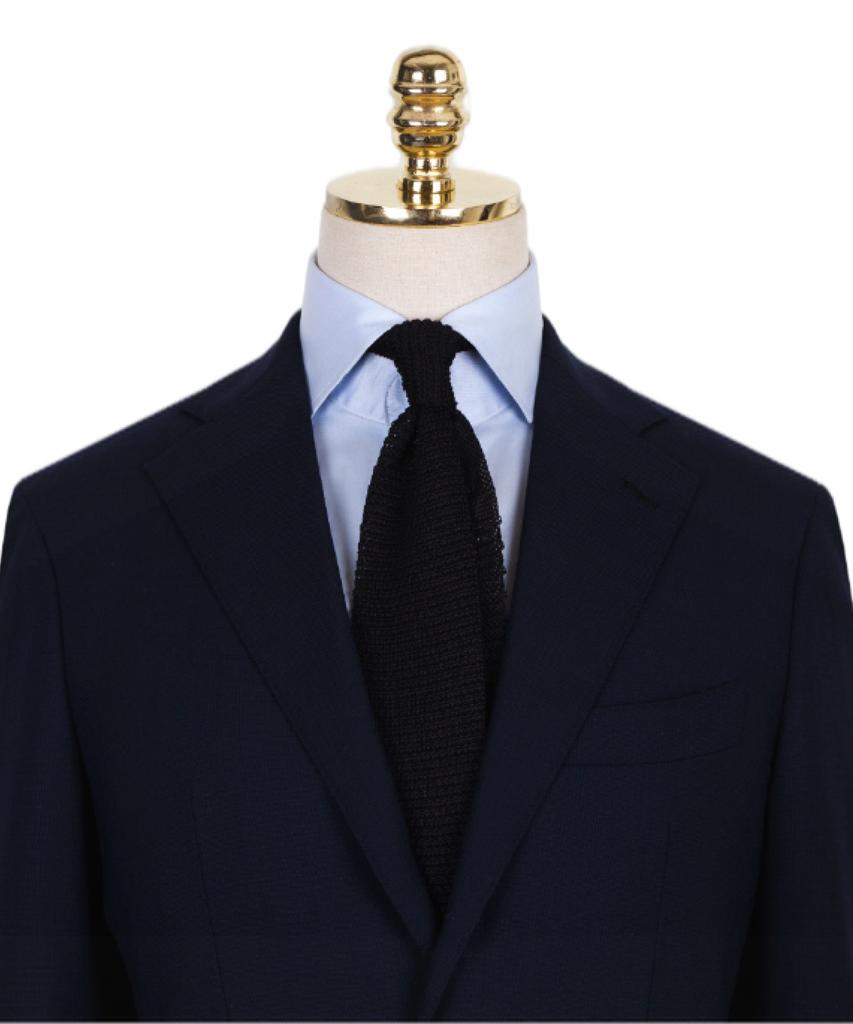 MANNERGRAM Silk Knit Tie Black