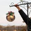 Sino de Natal Metal Vintage Feito à Mão e Rústico Sino de Natal da Sorte Pendurado na Árvore em Corda Com Pinha Presentes Para Crianças