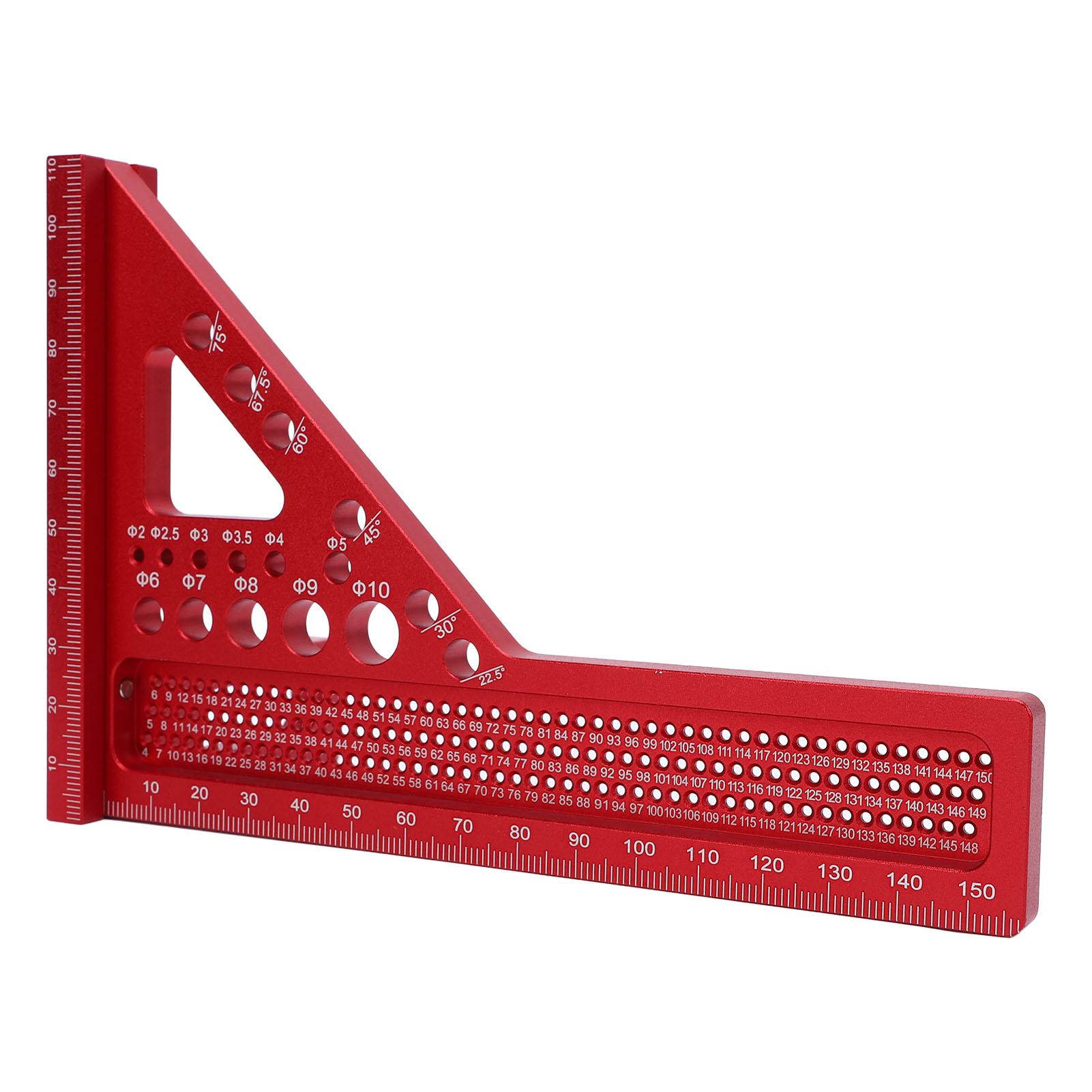 

Деревообработка Набор треугольных линеек Алюминиевый сплав Многофункциональный Компактный Плотницкий угольник Деревообработка