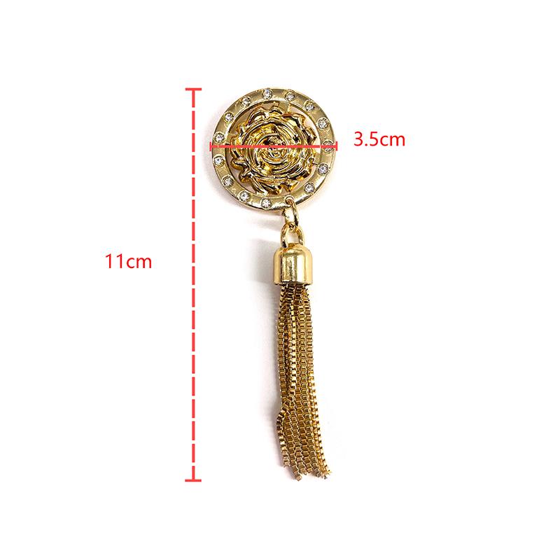 Diy Exquisite Metal Buckle Clasp Bag Purse Hat Decor With Tassel Hardware Leather Craft Woven Bag Accessories Bag Pendant