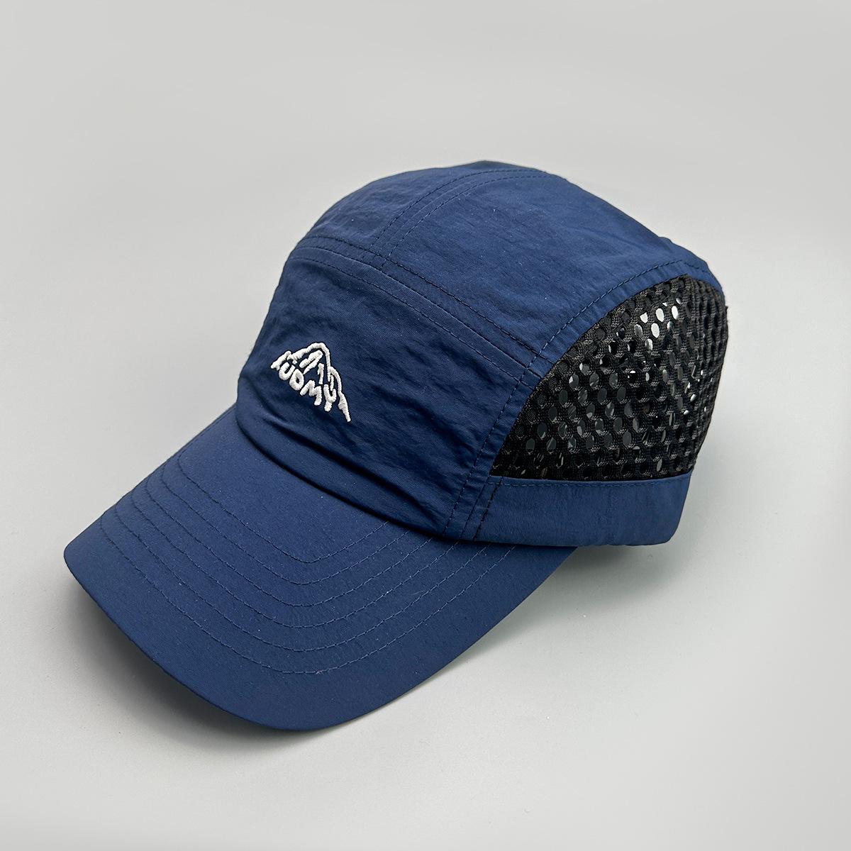 Japanese Retro Mesh Embroidered Letter Baseball Cap Men S And Women S Sunshade Mountain Outdoor Cap 52-60cm тёмно-синий