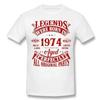 50. Geburtstag Vintage Legenden Geboren 1974 50 Jahre Alt T-Shirt Streetwear Kurzarm Geschenke Sommerstil T-Shirt Herrenbekleidung