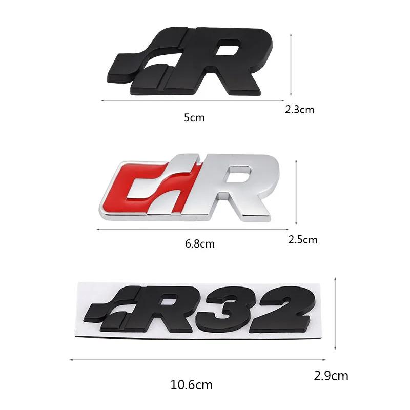 2026 Hot Sticker Car sticker Front Hood Grill SR 32 Emblem Auto Grille Badge for Volkswagen R Racing VW Sagitar Passat Golf Tigu