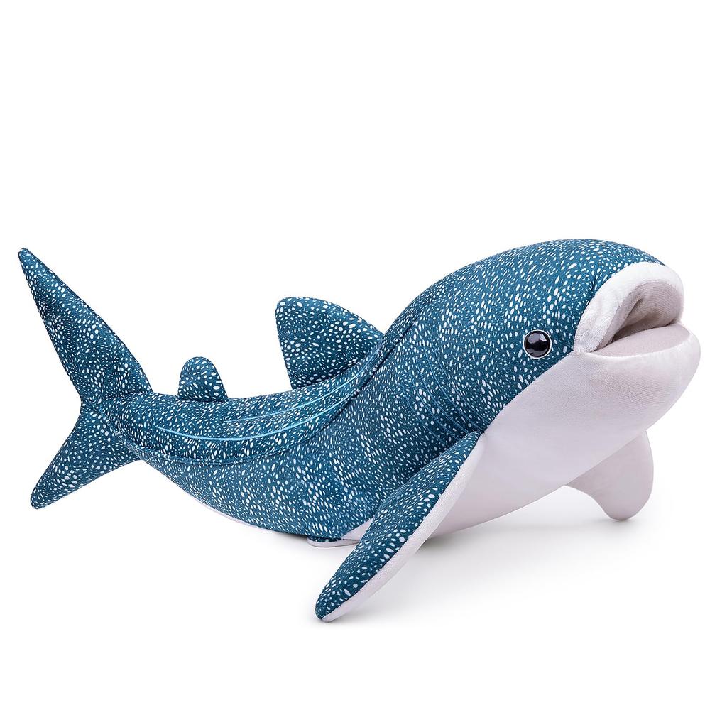 ZHONGXIN MADE Simulation Large Whale Shark Plush 52cm Realistic Blue Textured Whale Shark Plush Super Marine Life Shark Plush Kids Gift Series Toy,