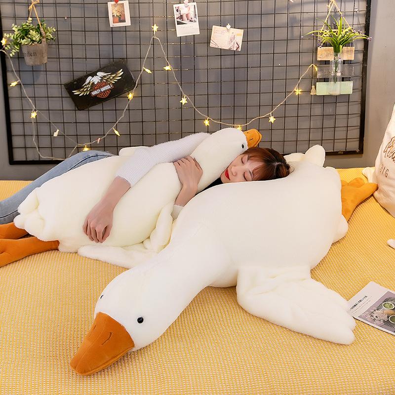 50/90/130CM Funny Goose Plush Stuffed Soft Duck Sleeping Pillow Sofa Cushion Kids Girlfriend Birthday Gift Toy