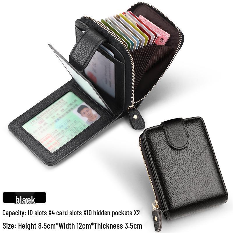 Genuine Leather Men's Driver's License Holder & Wallet, Two-in-One Design, Stylish & Durable