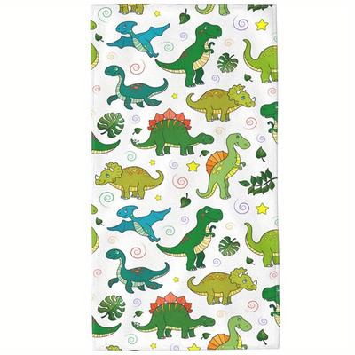 Beach Towel Cute Dinosaur Cartoon Pattern Sun Protection Windproof Suitable for Swimming Pool Camping Travel Blanket