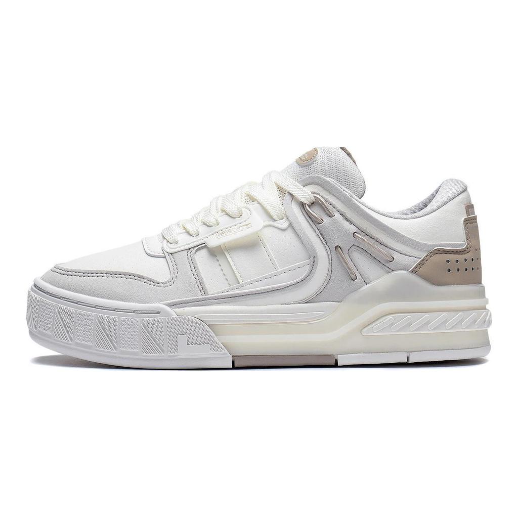 Li Ning Morning Glow Low top Skateboard Shoes Women's White Gray AGCS354-1