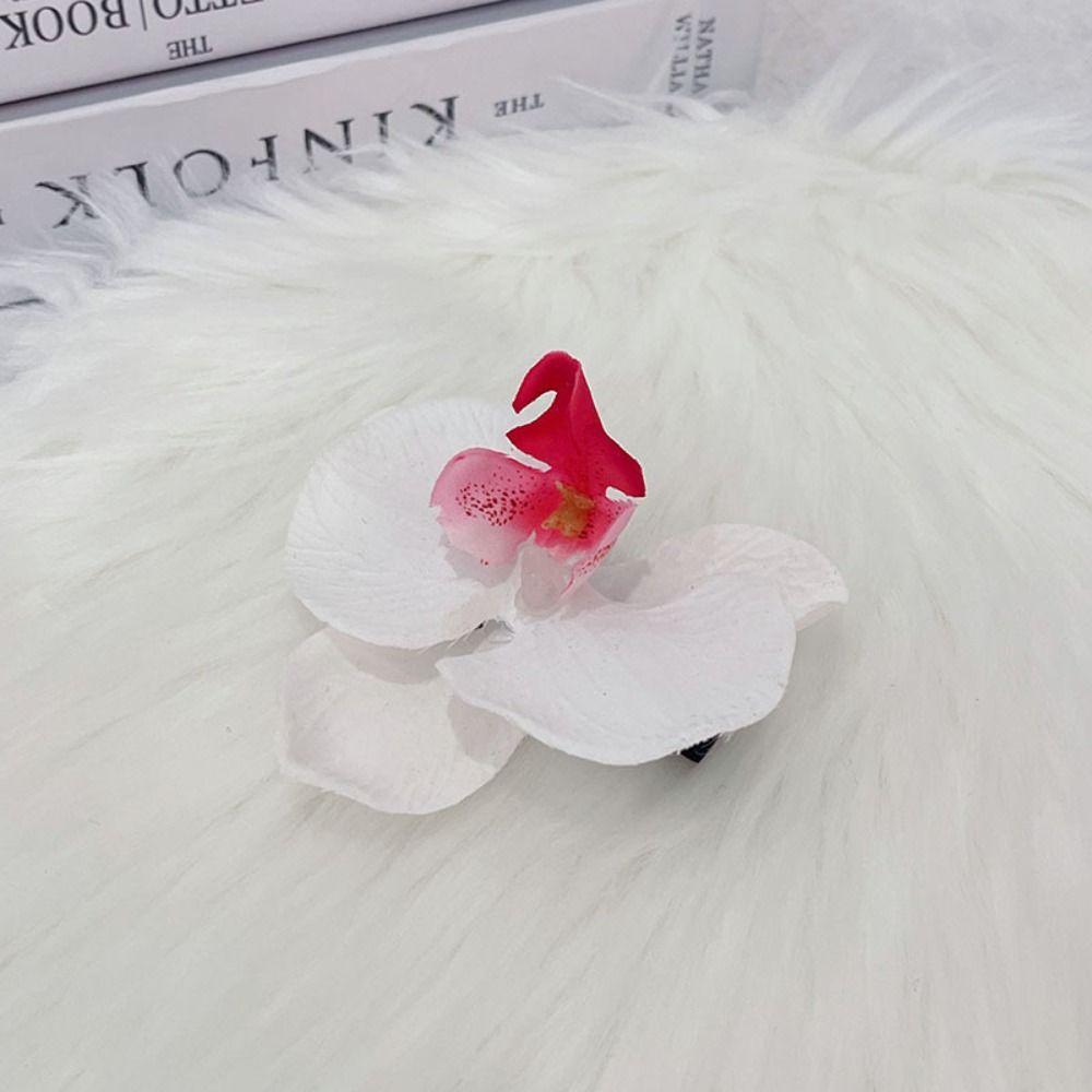 Cloth Butterfly Flower Hair Clip Korean Style Girl Hair Clip Orchid Flower Hairpin  Holiday