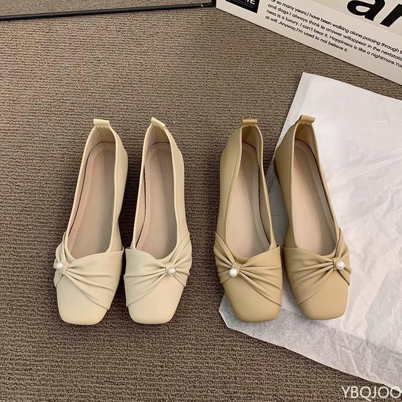 Fashion Low heeled flat sole single shoes for women versatile simple comfortable daily commuting gentle shoes for women single shoes