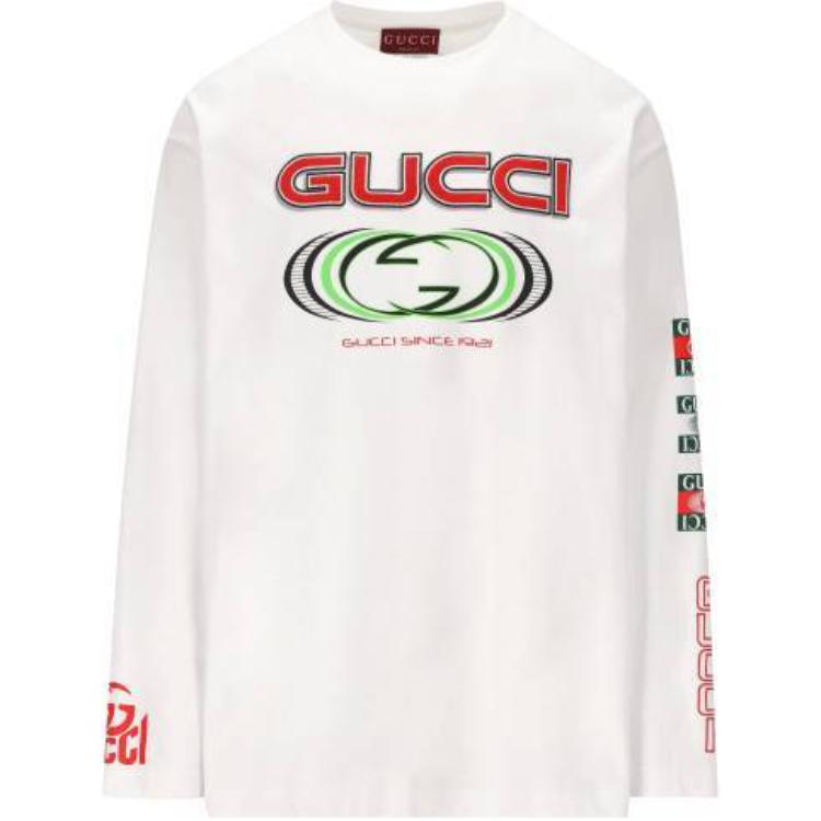 

GUCCI Logo Printed Crewneck T Shirt 784364-XJGRB-9074 S