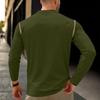 Men's Retro Color Long Sleeve Shirt Loose Fit Casual Tee