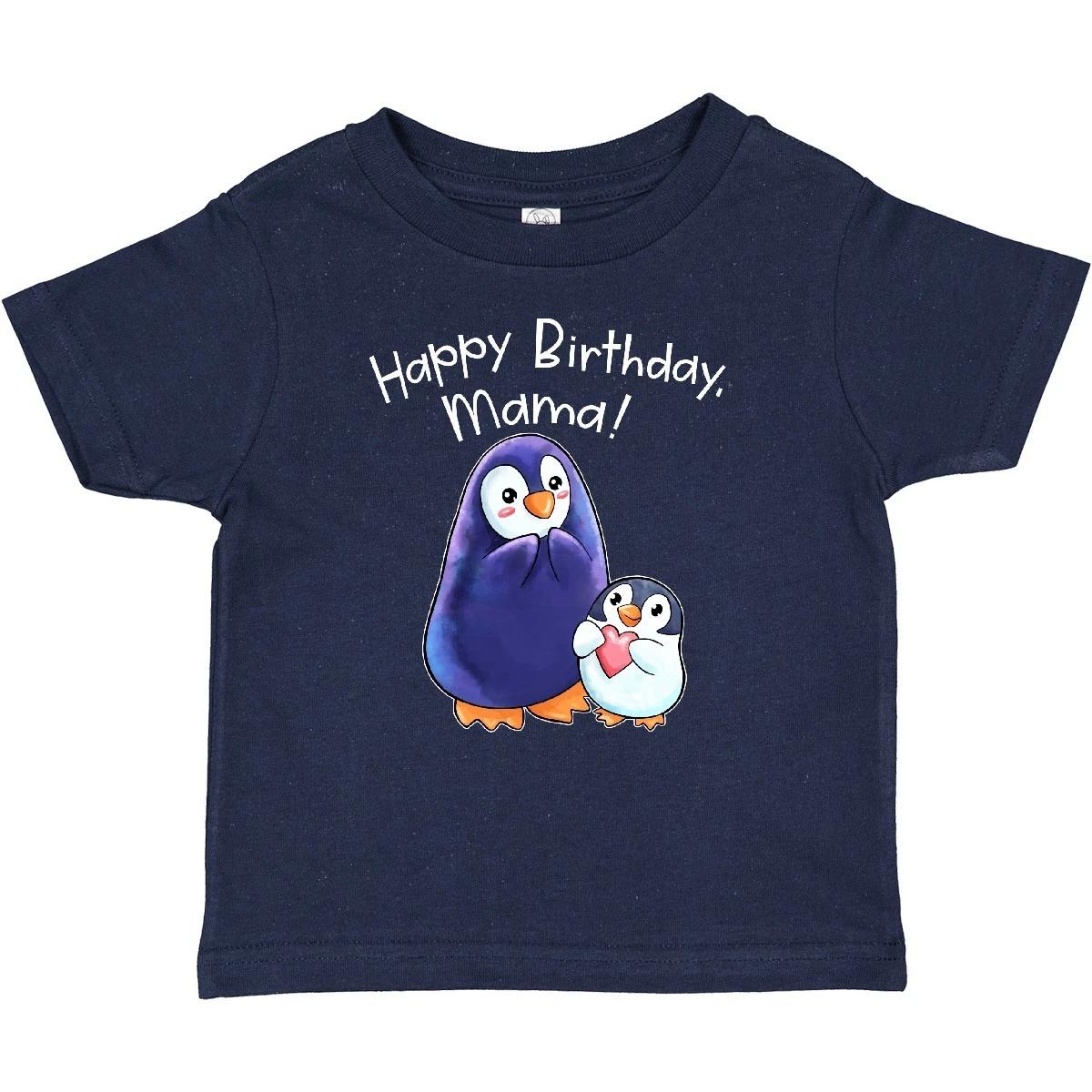 Inktastic Happy Birthday, Mama!- Cute Penguins Baby T-Shirt Birthdays Penguin 100