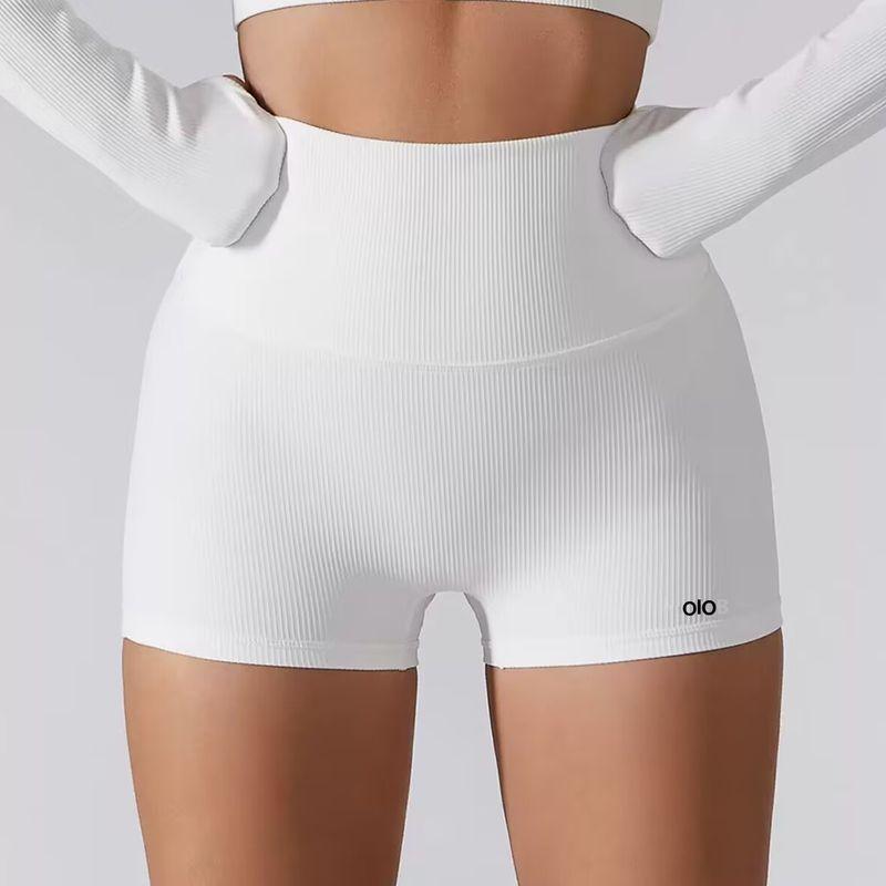 Oiob Yoga Clothes Cycling Running Workout Outfit High Waist Hip Lift Thin Exercise Women's Long Sleeve Tops High Elastic Shorts