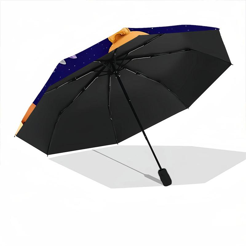 1pc Teddy Bear Floral Pattern Automatic Open/Close Umbrella, Compact Travel Umbrella, 8-Rib Sturdy Frame - Ideal Gift for Friends Yy251118037