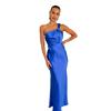 Women's New Split Fashion Sexy Backless Solid Color Dress Suspender Long Dress Women