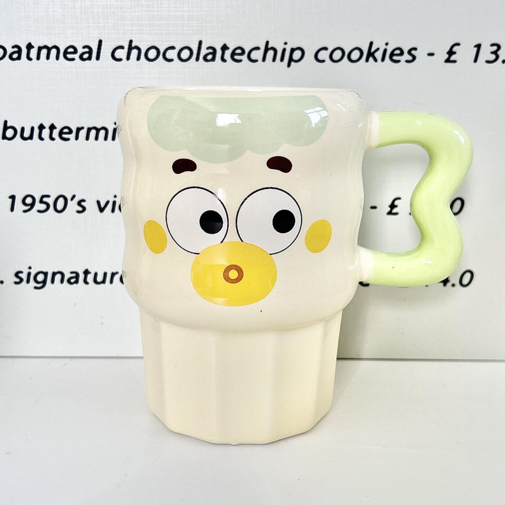 Cute cute clown straw cup high value ceramic mug with lid funny couple drinking cup birthday gift