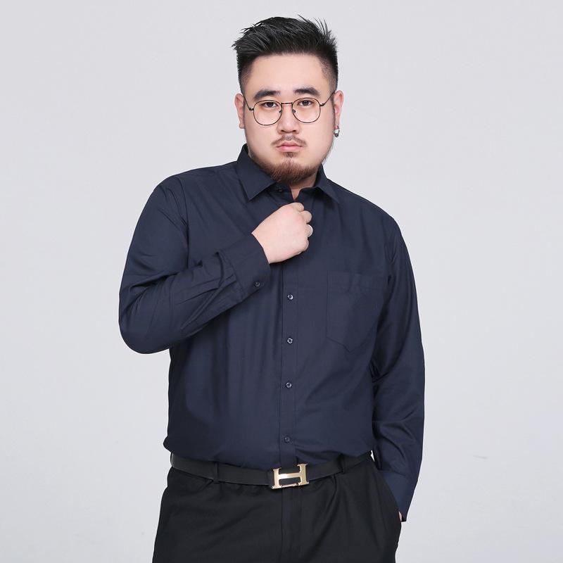 

Men Shirt Oversize Office Shirt Long Sleeve Shirt Formal Business Shirt M темно-синий