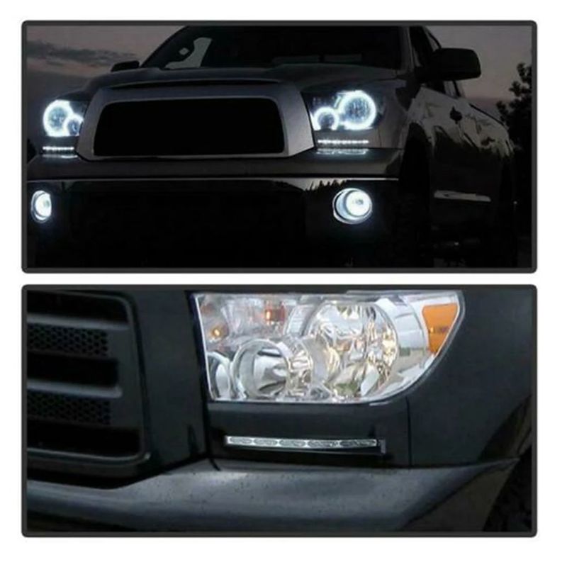 NEW-2Pcs 12V Car LED Daytime Running Light For Toyota Sequoia 2007 -2013 DRL White Fog Lamps