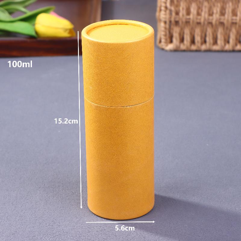 1 Pcs Copperplate Paper Tube Box Paper Gift Packaging Round Cylinder Oil Bottle Package Cardboard Tube For Essential Oil Perfume