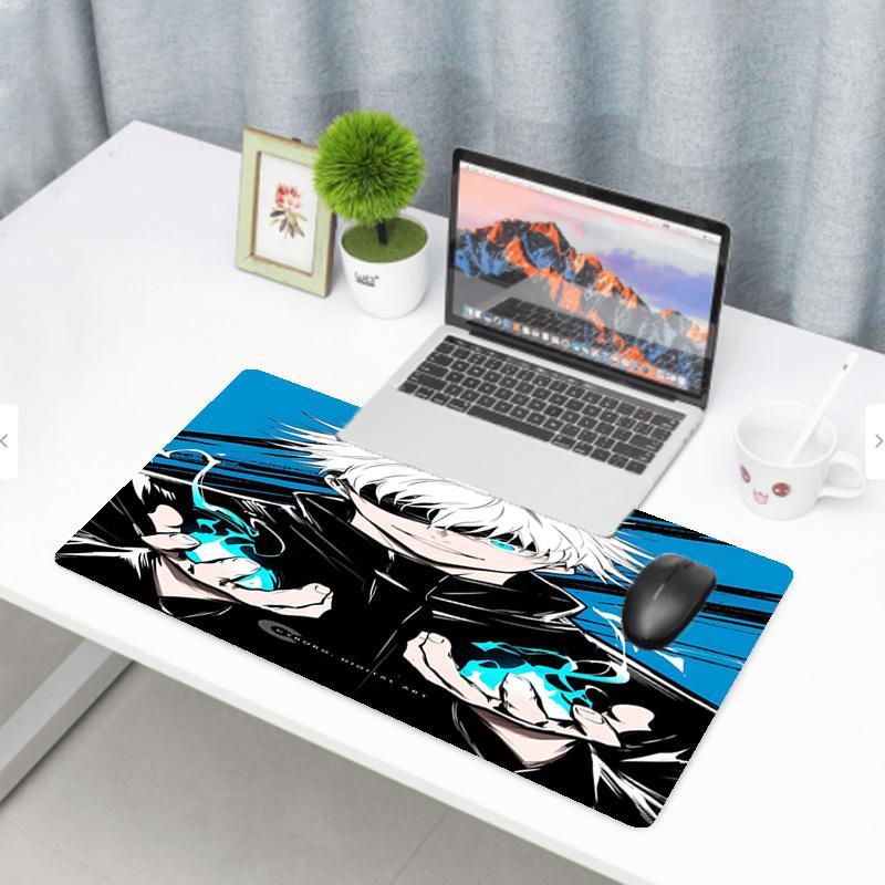 Jujutsu Kaisen Print Mouse Pad, Anti‑Slip Desktop keyboard Mat, for PC Laptop Gaming Working Daily Use, Cool Festival Surprise Gift