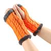 Double Side Plush Winter Warm Gloves - Exposed Finger Design