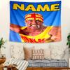 Personalized Hulk Hogan Background Tapestry,Custom Name Birthday Party,Multifunctional Wall Decoration for Home Decor,Various Occasions