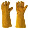 Cowhide Flame-retardant Welding Work Gloves Heat-proof Metal Welding Protector Yellow Gloves Soldering Welding Gloves Tools