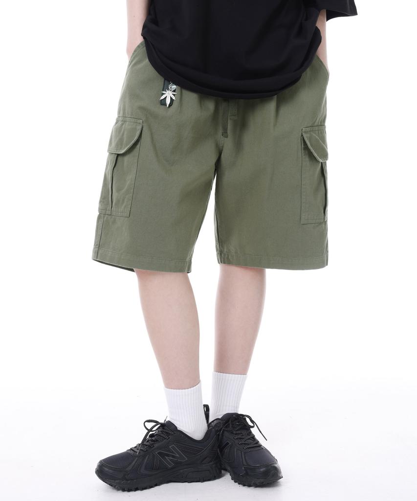 MODERMENT [Nylon Version Added] Bdu Wide Cargo Shorts [Khaki]