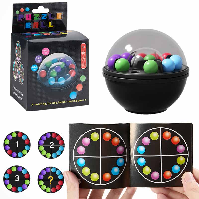 Children Rotating Magic Bead Puzzle Ball Clearance Toy Fun Logical Thinking Challenges Intellectual Game Education Strategy Toy