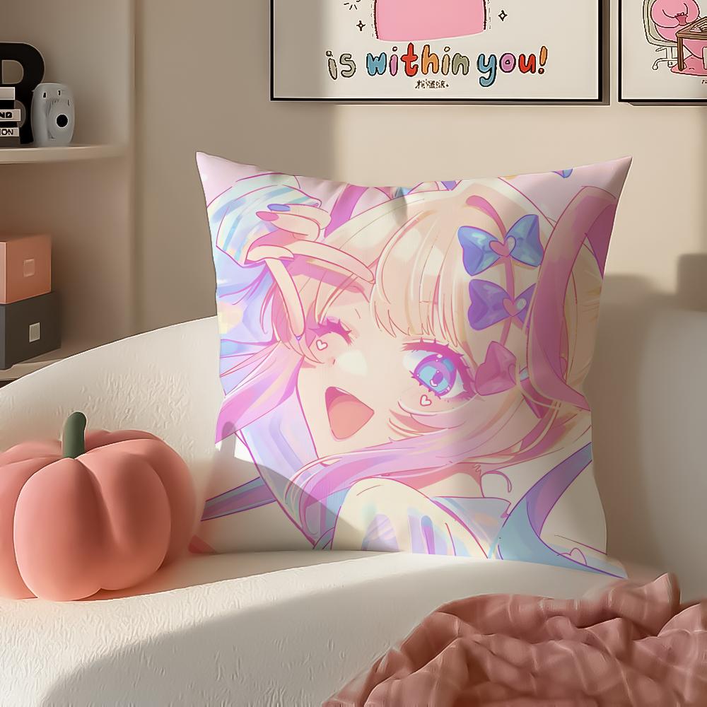 Addictive Satirical Game NNeedy Streamer Overload Cushion Cover Pillowcase Short Plush Invisible zipper Room Sofa Cushion Cover