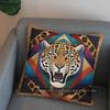 2D Colorful Geometric Leopard-Printed Pillow Cover Pattern Cushion Cover Suitable For Sofa Bedroom Car Pillow Cover