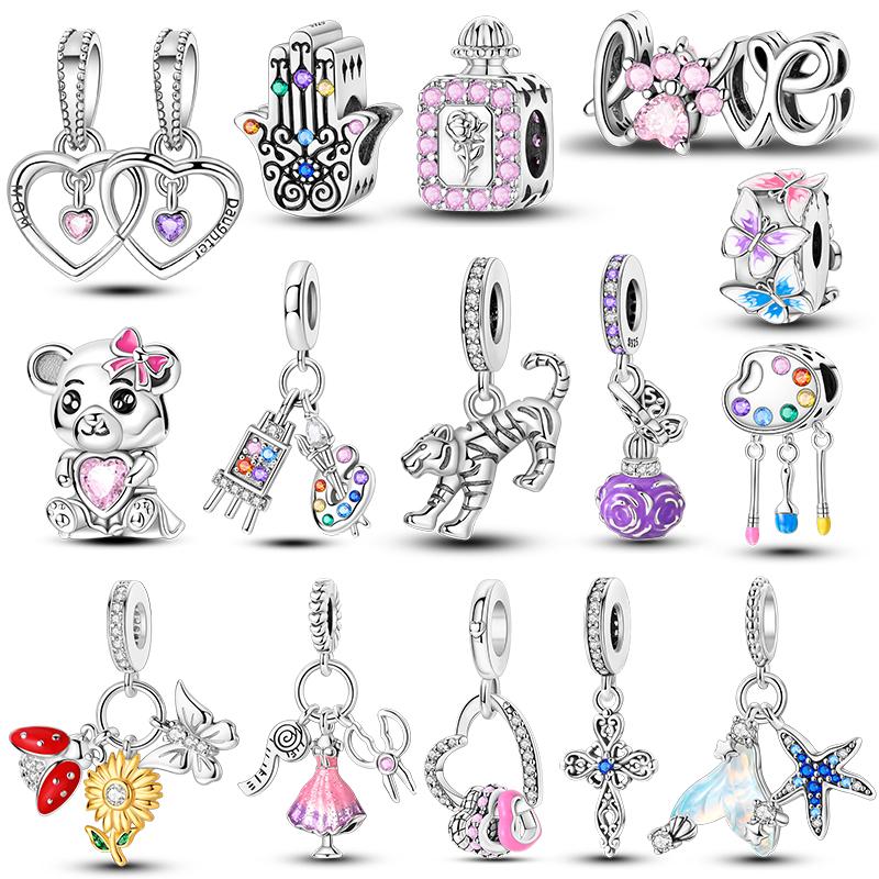 Copper Plated Charms Beads Fit Original Bracelet Pendants Making For Woman Jewelry