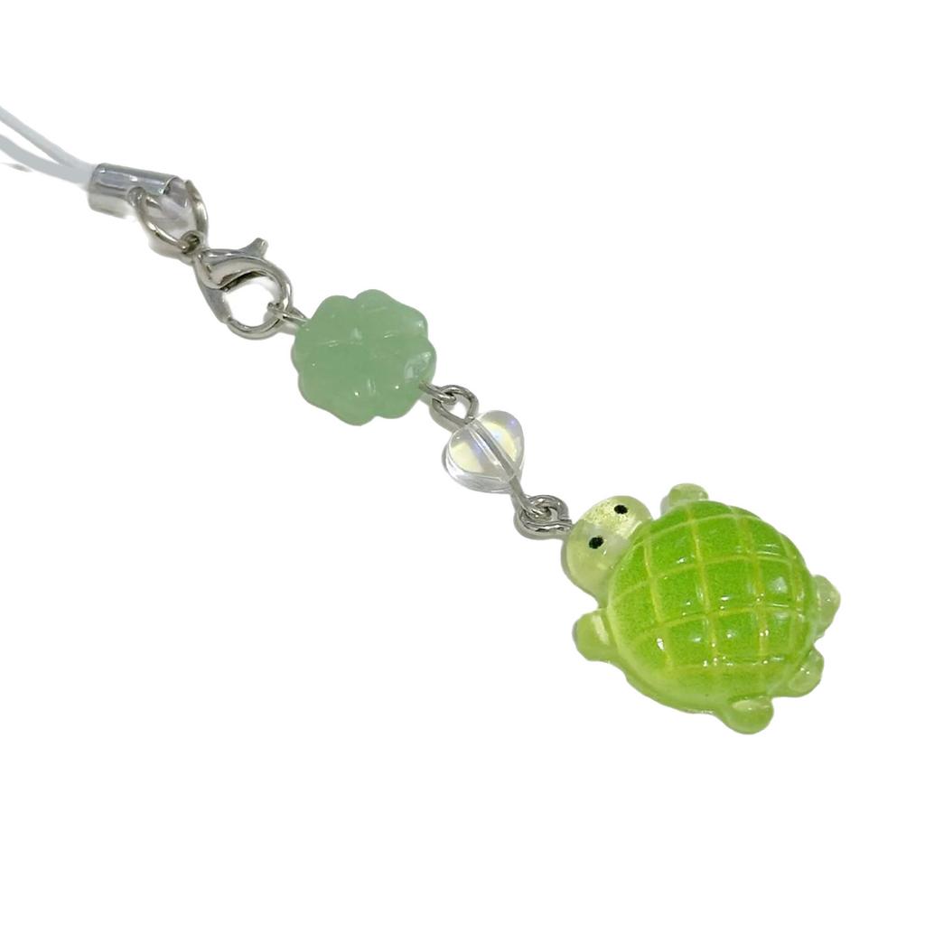 Vibrant Jelly Turtle Keychain Soft Resin Retro Style Cute Gift For Phone Bag Accessories