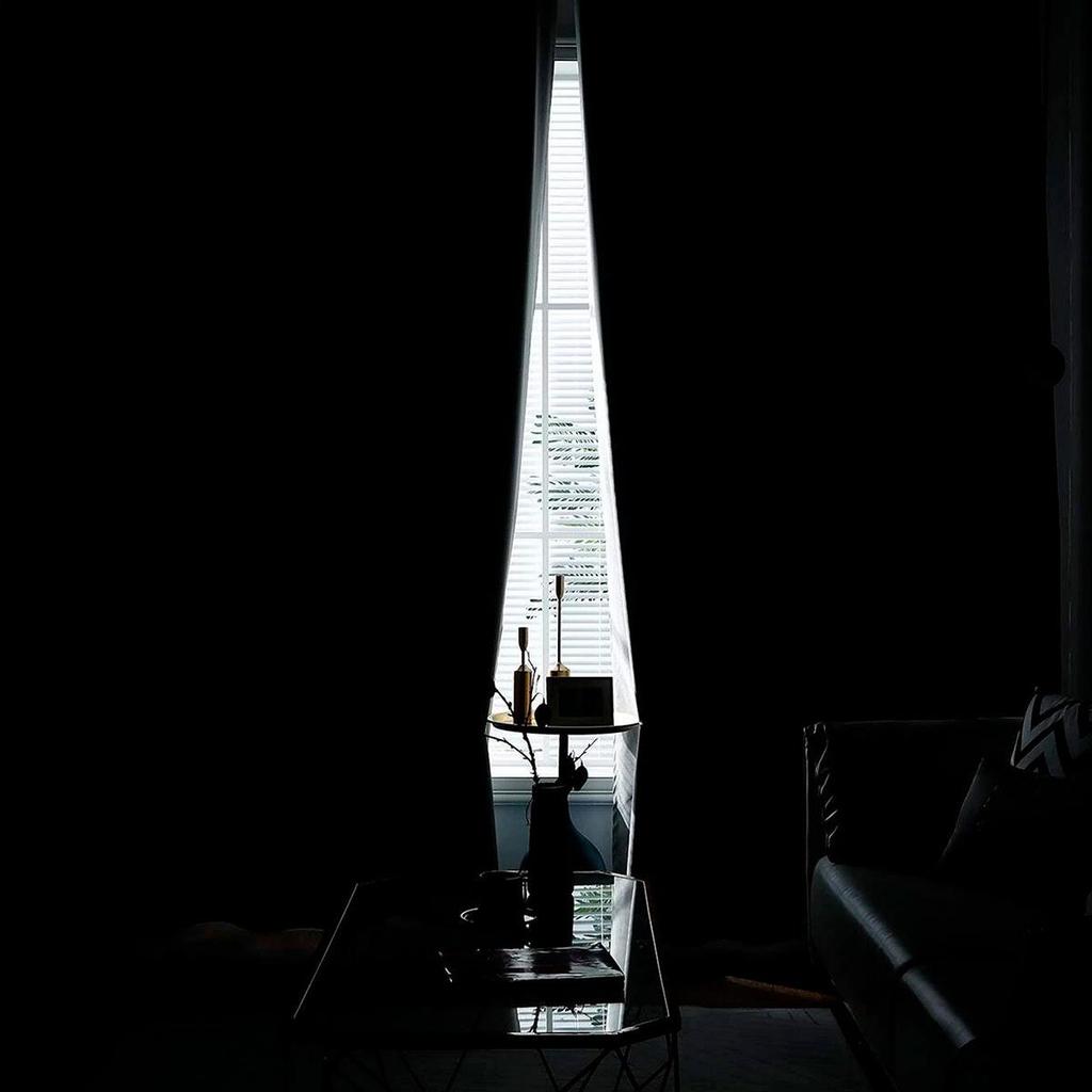 SHEIN Yafang Rod Pocket Blackout Curtains - Solid Color, Insulated, Sun Protection for Living Room & Balcony.