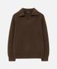 DRAW FIT Oversized Pique Waffle Knit [Brown]