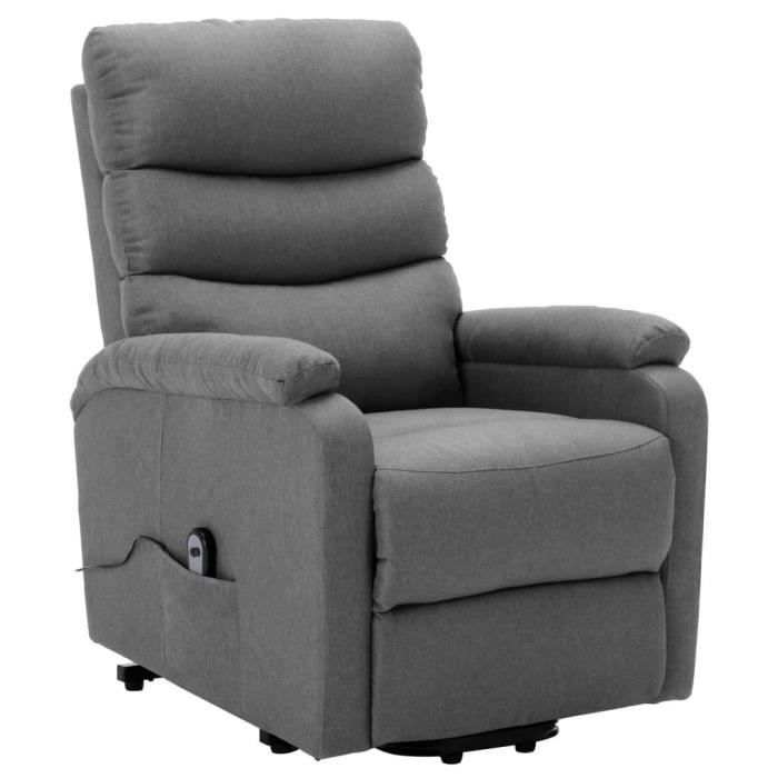 VidaXL Fauteuil inclinable Gris clair Tissu 321236