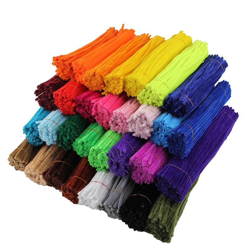 100 Stück 30cm Chenille-Stiele Pfeifenreiniger Kinder Plüsch Lernspielzeug Bunte Pfeifenreiniger Spielzeug Handgemachtes DIY Bastelbedarf