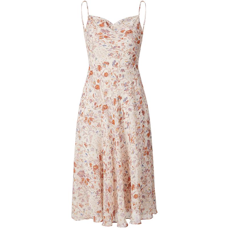 Resort Floral Cowl Neck Cami Dress S