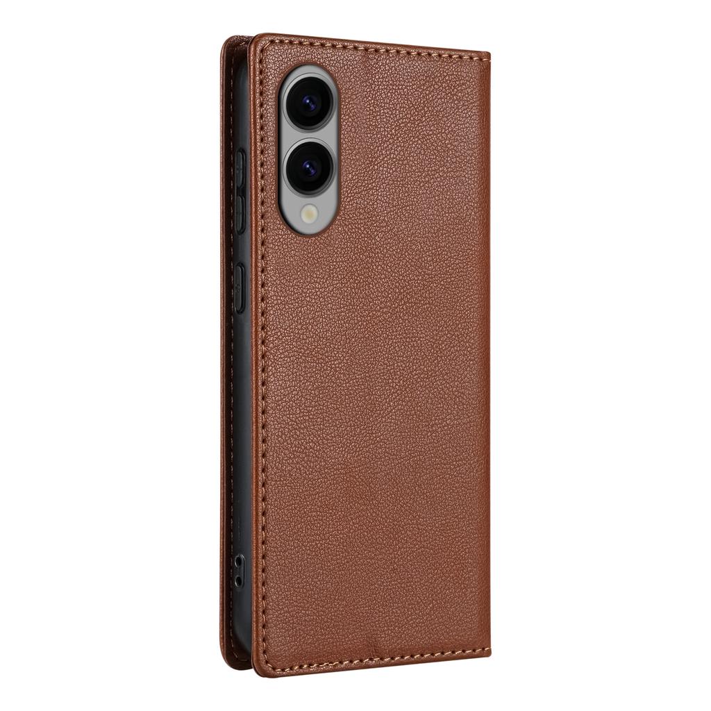 For Samsung Galaxy S25 Edge Wallet Case Magnetic Closure PU Leather Phone Cover