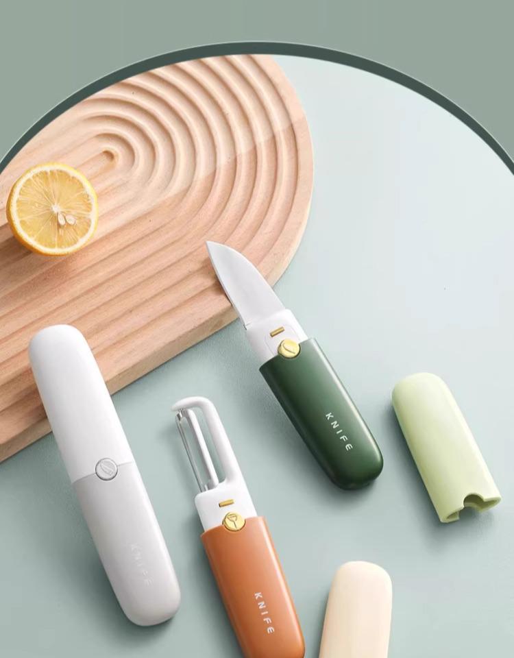 Multifunctional Double-Headed Fruit Peeler Knife for Home and Dorm Use