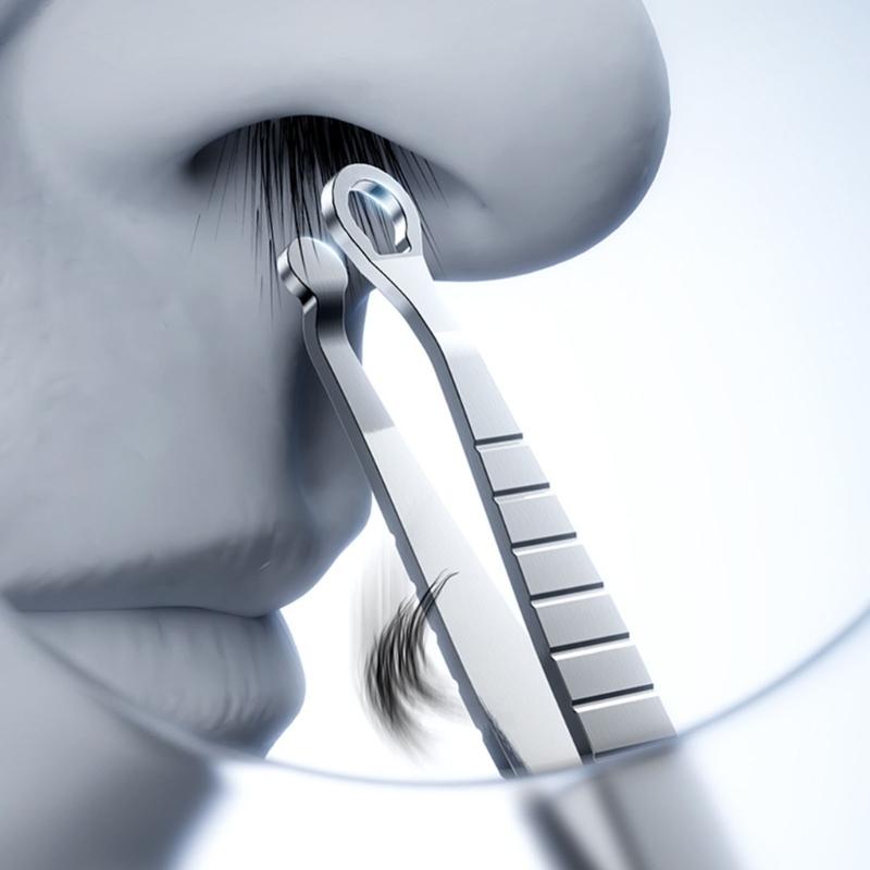 Manual Nose Grooming Tool Stainless Steel Nose Hair Clip Smooth Surfaces Easy Maintenance Travel Friendly
