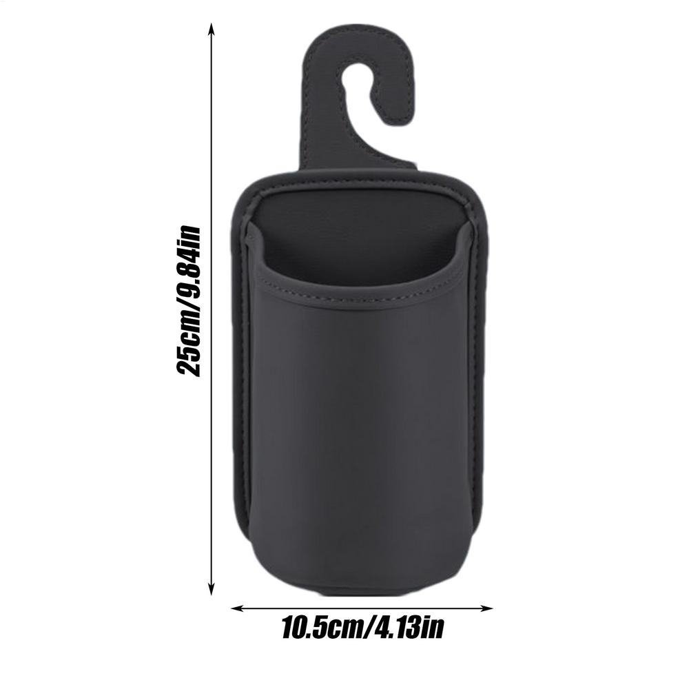 

Automotive Cup Holders Car Drink Holder Back Seat Organizer Leather Drink Rack Hanger Vehicle Accessories Interior Decor чорний