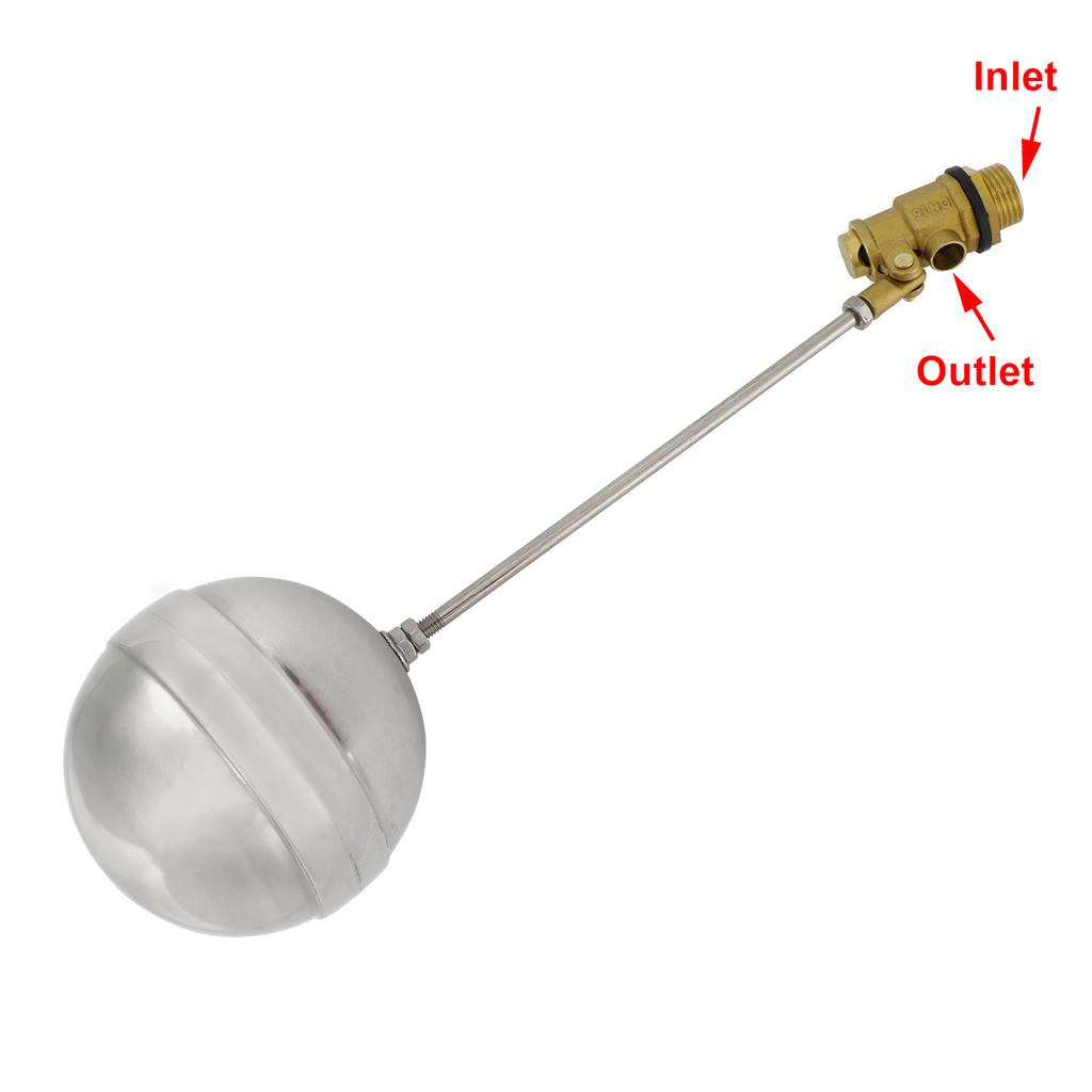 1/2" Male Thread Float Ball Valve Floating Ball Stainless Steel Water Sensor