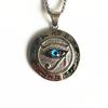 Hip Hop Altes Ägypten Runde Schmuckstücke Collares Goldfarbe Edelstahlkette Ägyptisches Auge des Horus Halsketten & Anhänger