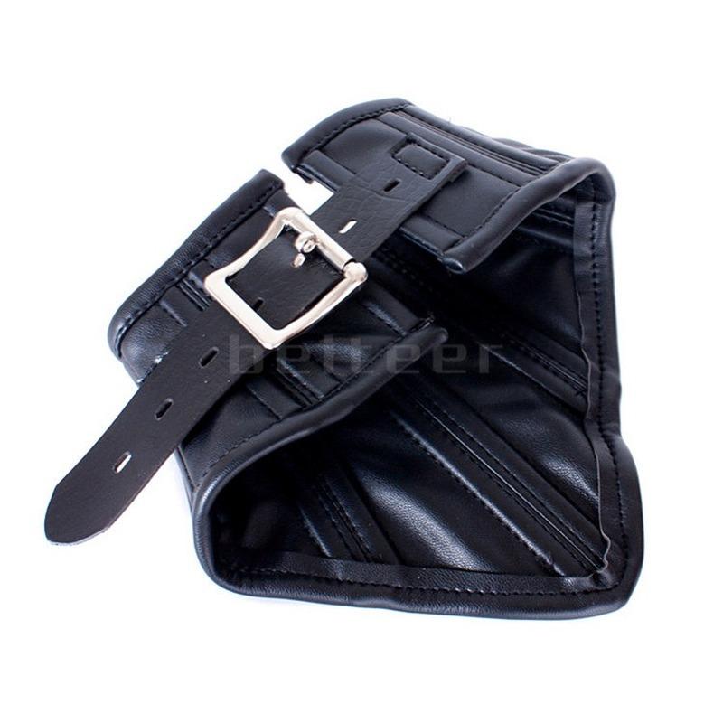 Lockable PU Leather Neck Collar Posture Restraints Roleplay Half/Full Face Mask Bondage Harness  Adult Game Sex Toys