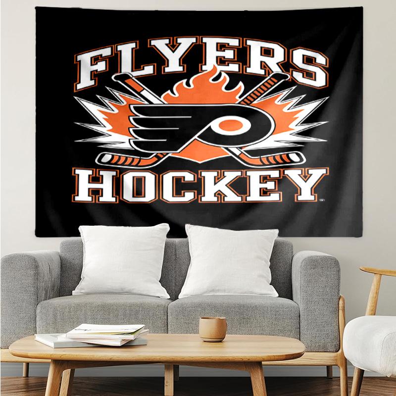1PC Flyers Hockey Team Tapestry Accessories Playroom Tapestry, for Bedroom,Livingroom, dormitory Room Wall Decor Fan Birthday Gifts
