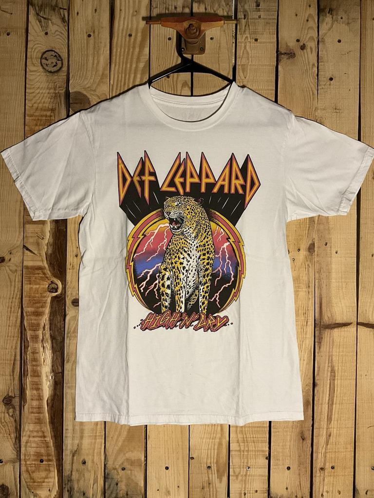 Def Leppard High N Dry Blitz Grafik Band T-Shirt Weiß Herren Medium Shirt Unisex T-Shirt