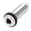 2PCS 6.35mm Jack Socket Silver Input Output Jack Durable Single Jack Socket  For Electric Guitar
